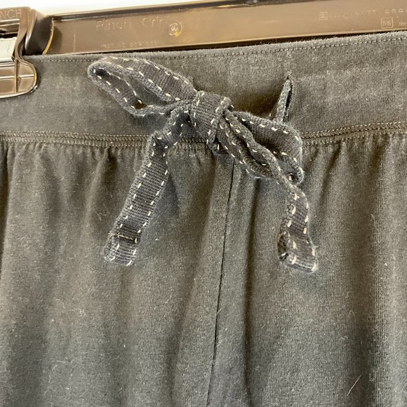 Tommy Bahama Lounge Pants XL Black Drawstring Waist Pockets Wide Leg - Picture 5 of 10